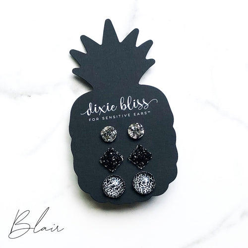 Blair Trio Stud Earrings by Dixie Bliss