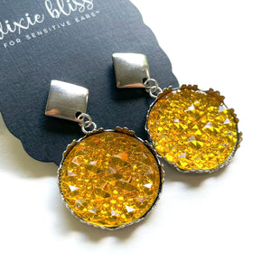 Hopeful in Sunbeam Diamond Dangle Earrings