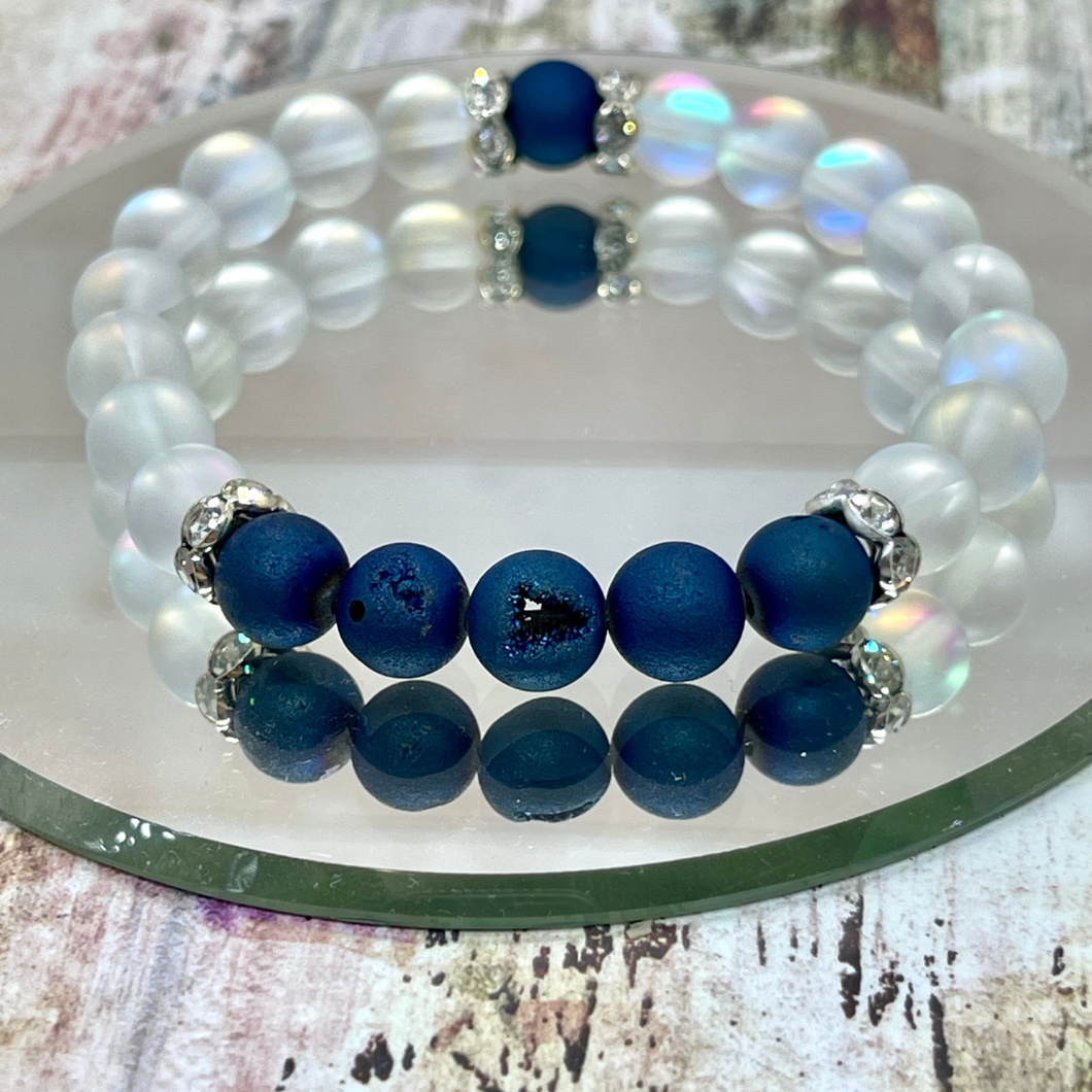 Blue Druzy Mermaid Bracelet
