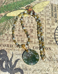 Moss Agate Gemstone Necklace