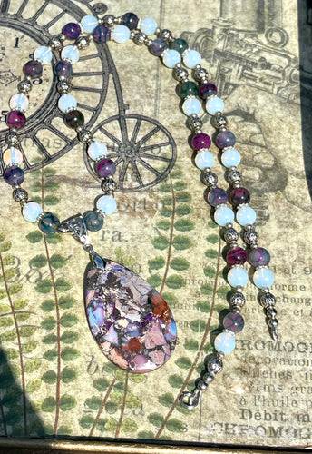 Purple Jasper Gemstone Necklace